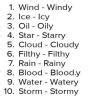 Write 20 naming words and describing words - Brainly.in
