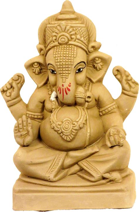 Buy KSI Clay Eco Friendly Ganesha Idol, Ganpati Murti For Home Visarjan ...