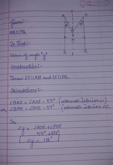 If AB || PQ, find y. А Р 59 59 B Q - Brainly.in