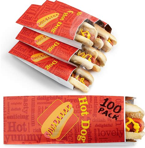 Amazon.com: Stock Your Home Hot Dog Wrappers Foil Laminated Paper (100 ...