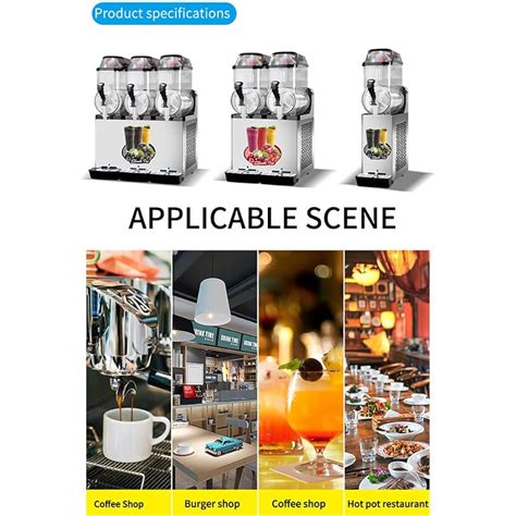 ZEUSFULLY 110V Commercial Slushy Machine 45L 3 Tank 1100W India | Ubuy