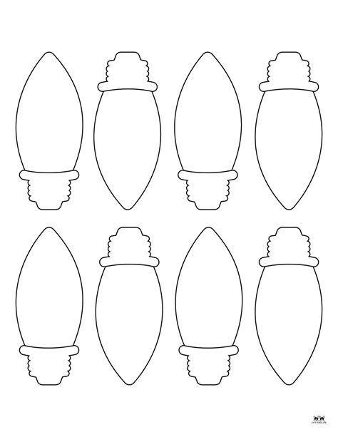 Christmas Light Templates - 25 FREE Printable Pages | Printabulls