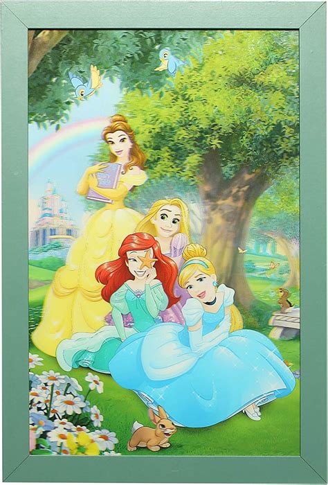 Buy Princess Cinderella, Rapunzel, Ariel & Belle 3D Kids Wall Art Decor ...