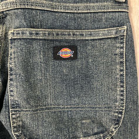 Dickey Carpenter pants with dark wash. A little... - Depop