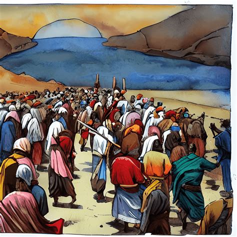 Israelites Crossing the Red Sea · Creative Fabrica