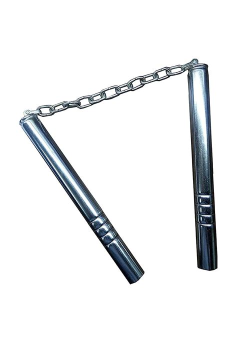 M.N.Karate Steel NUNCHAKU HANDL 10 INCHES Chain 9 INCHES : Amazon.in ...