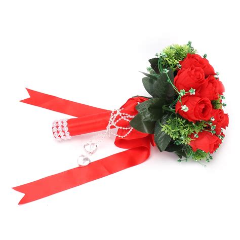Buy FAGINEY Artificial Flower, Pure Elegant Bridal Bouquet For ...