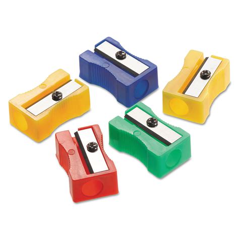 One-Hole Manual Pencil Sharpeners, 4 x 2 x 1, Assorted Colors, 24/Pack ...