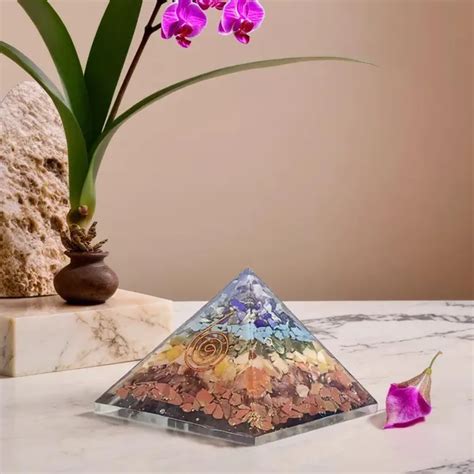 Kitree Multicolor Seven Chakras Orgonite Pyramid Balance Your Energy ...