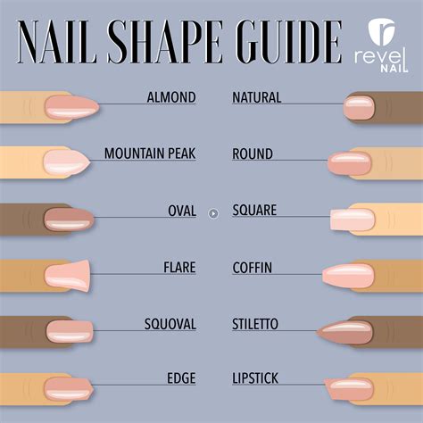 nails shape chart