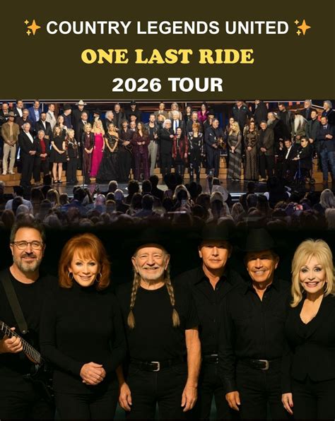 COUNTRY LEGENDS UNITED – Willie Nelson. Dolly Parton. George Strait. Alan Jackson. Reba McEntire ...