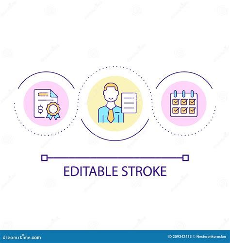Employee of Month Loop Concept Icon Stock Vector - Illustration of assistant, finance: 259342413