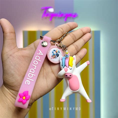 Buy Adorable Dog and Unicorn Dab 3D Keychain Online