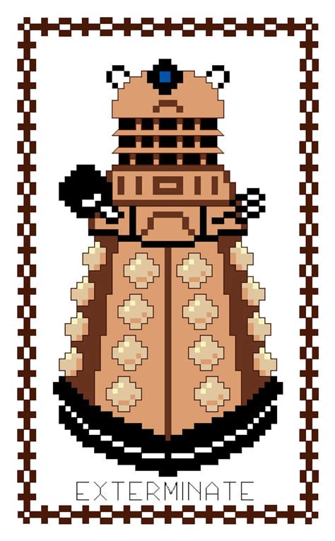 Buy Golden Dalek Cross-stitch PDF Pattern Exterminate Online in India ...