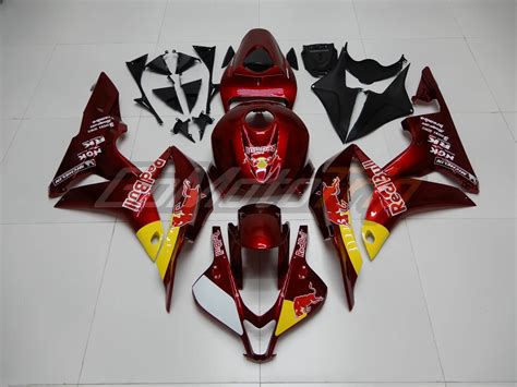 Best 2007-2008 Honda CBR600RR Pearl Red Bull Fairing - GoMotoTrip