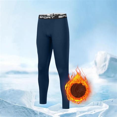 LIBRCLO Thermal Underwear for Men Comfort Leggings Workout Pants Warm ...