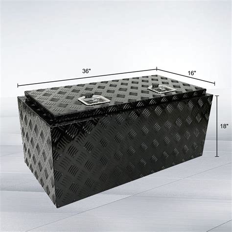 Snapklik.com : 36"X18"X16" Aluminum Pickup Truck Bed 5 Bar Tread Pattern Truck Tool Box ...