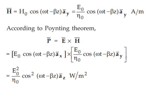 Poynting Vector and Poynting Theorem - Electromagnetic Waves