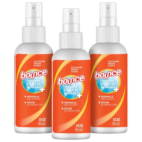 Bounce 3-in-1 Clothes Spray: Wrinkle Release, Odor Eliminator, Fabric ...
