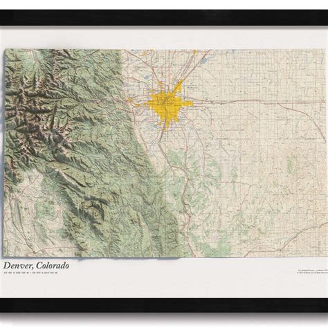 Elevation Map of Denver Colorado Shaded Relief – GeoJango Maps