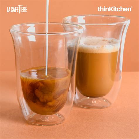Buy La Cafetiere Glass 270ml Double Walled Latte Jack Glasses Online at ...