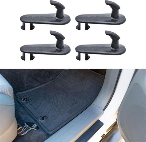 Amazon | Kutyun 4個 車用フロアマットクリップ、カーマットフック、カーペットマット固定バックルフック交換用#08210 ...