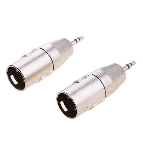 2 Pieces 3.5mm (1/8 Inch) TRS to XLR Cable Adapter (Male to Male ...