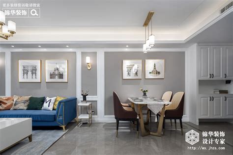 新湖青蓝国际104平三居室现代风格半包3.7万装修效果图客厅-家居美图_装一网装修效果图