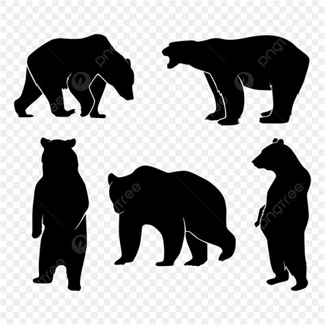 Standing Black Bear Silhouette