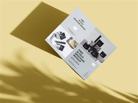Free Half Letter Size Bi-Fold Brochure Mockup PSD Set - Good Mockups