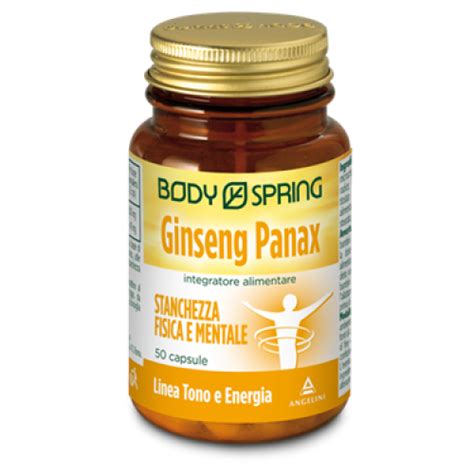 Body Spring Ginseng Panax Food Supplement 50 Capsules