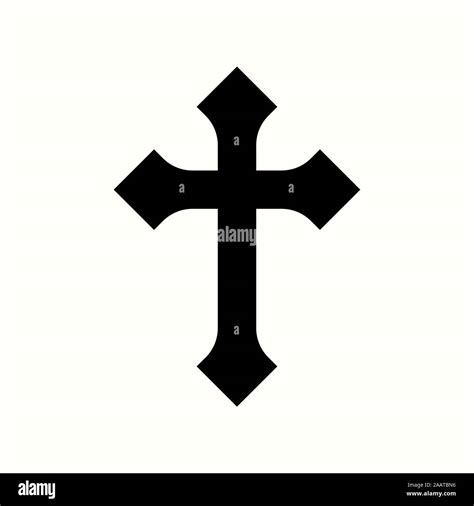 black catholic cross on white Stock Vector Image & Art - Alamy