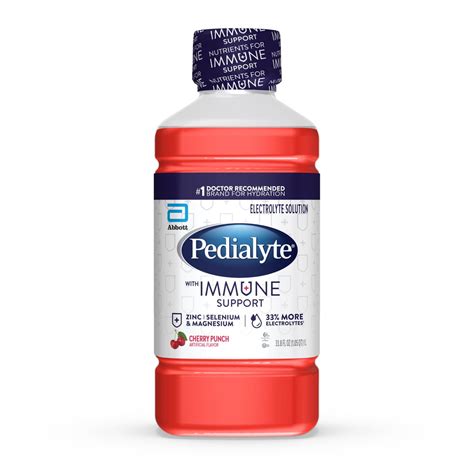 Pedialyte with Immune Support, Cherry Punch, Electrolyte Hydration ...