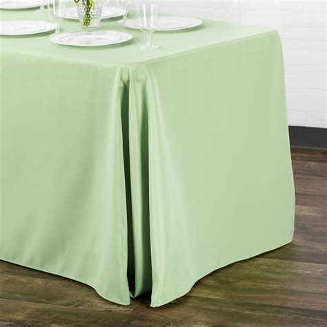 Sage Green 90"x132" Oblong Polyester Tablecloth - CV Linens™