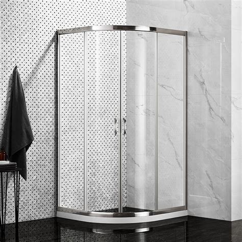 淋浴房德立鋼化玻璃門浴室隔斷定製弧型化妝室浴室簡易淋浴房C3