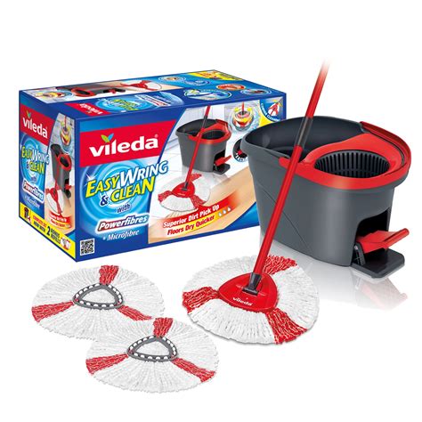 Vileda Easy Wring and Clean Spin Mop with 2 Refills | Bunnings Warehouse
