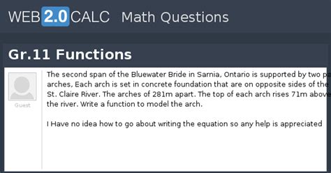 View question - Gr.11 Functions