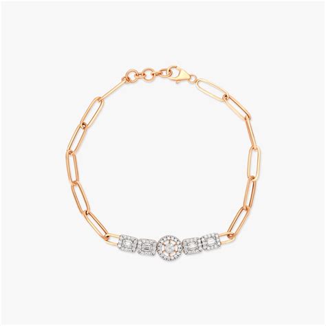 Dazzling Diamond Interlock Bracelet