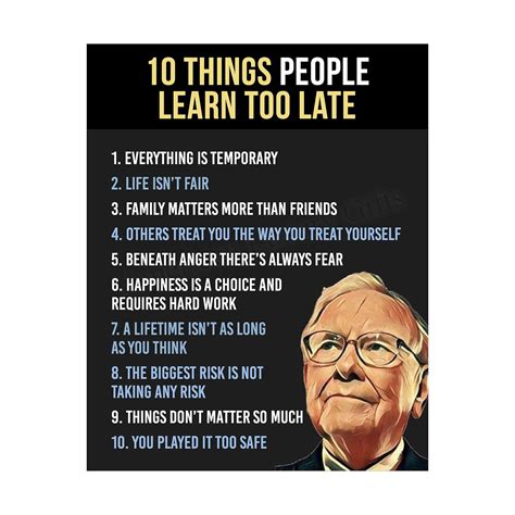 Warren Buffett Quotes-Ten Things People Learn India | Ubuy