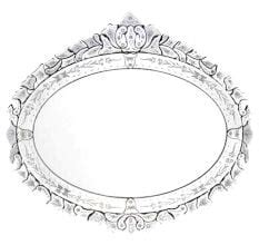 Indianshelf Glass Venetian Mirror Design Candlelight Shrine Showpiece