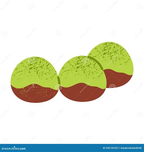 Daifuku Matcha Mochi Ice Cream. Traditional Japanese Sweet Dessert ...