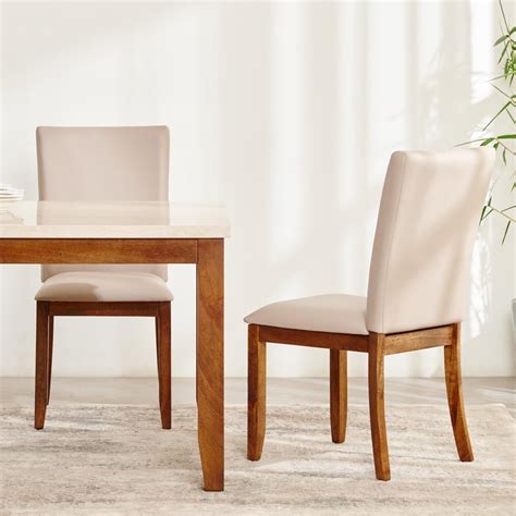 Buy Giza Composite Marble Top 4-Seater Dining Set With Chairs - Grey ...