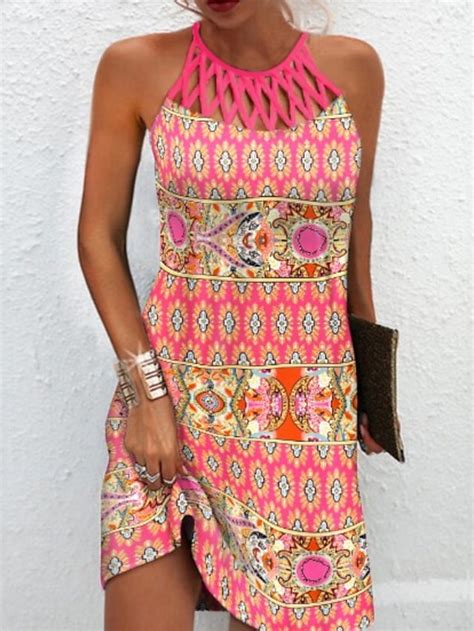 Mujer Mini vestido Vestido informal Vestido Étnico Vestido bohemio ...