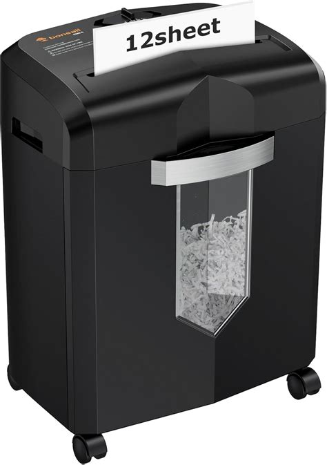 Bonsaii Paper Shredder, 12-Sheet Cross-Cut Shredder for Home Office Use ...
