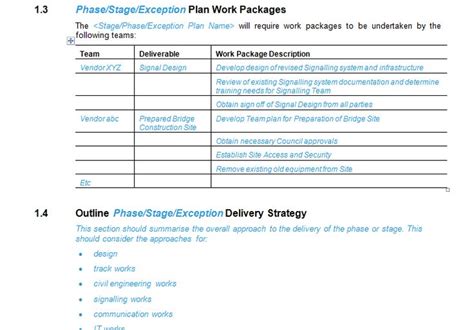Project Management Work Package Template 的图像结果