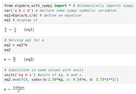 Image result for SymPy Double Variable Equation