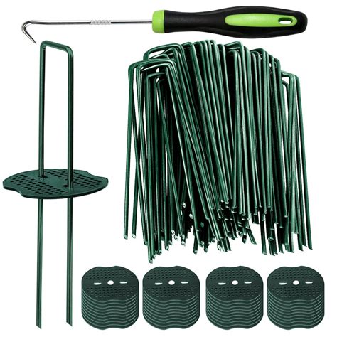 Bakulyor100 Green Weed Control Membrane Pegs 100 Buffer Washer 6 ...