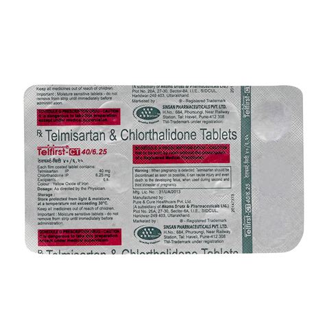 Telfirst-CT 40/6.25 Tablet | Uses, Side Effects, Price | Apollo Pharmacy