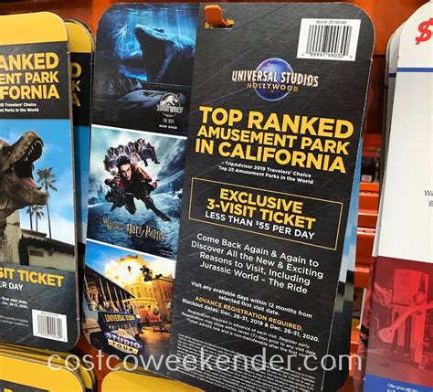 Universal Studios Hollywood 3-Visit Ticket (2020) | Costco Weekender