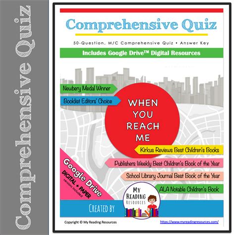 When You Reach Me Comprehensive Quiz - My Reading Resources